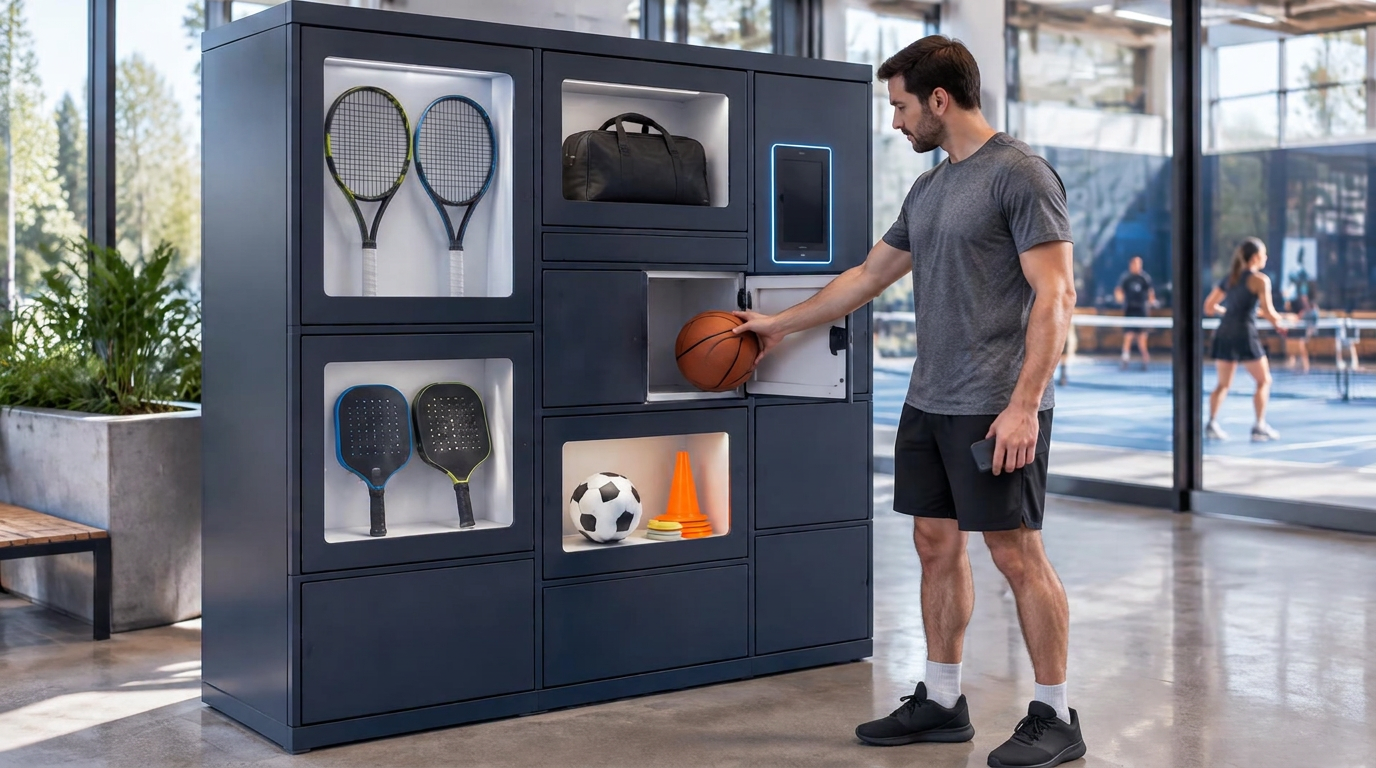 Equipment rental lockers